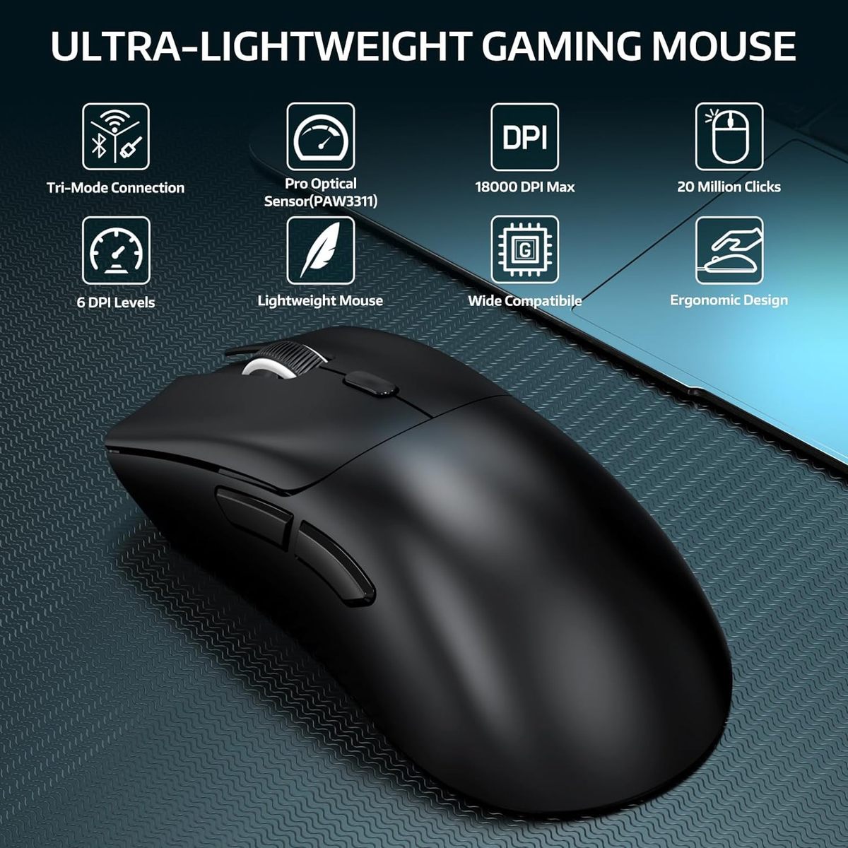 nordiqcore v1 |  Gaming Wireless Mouse